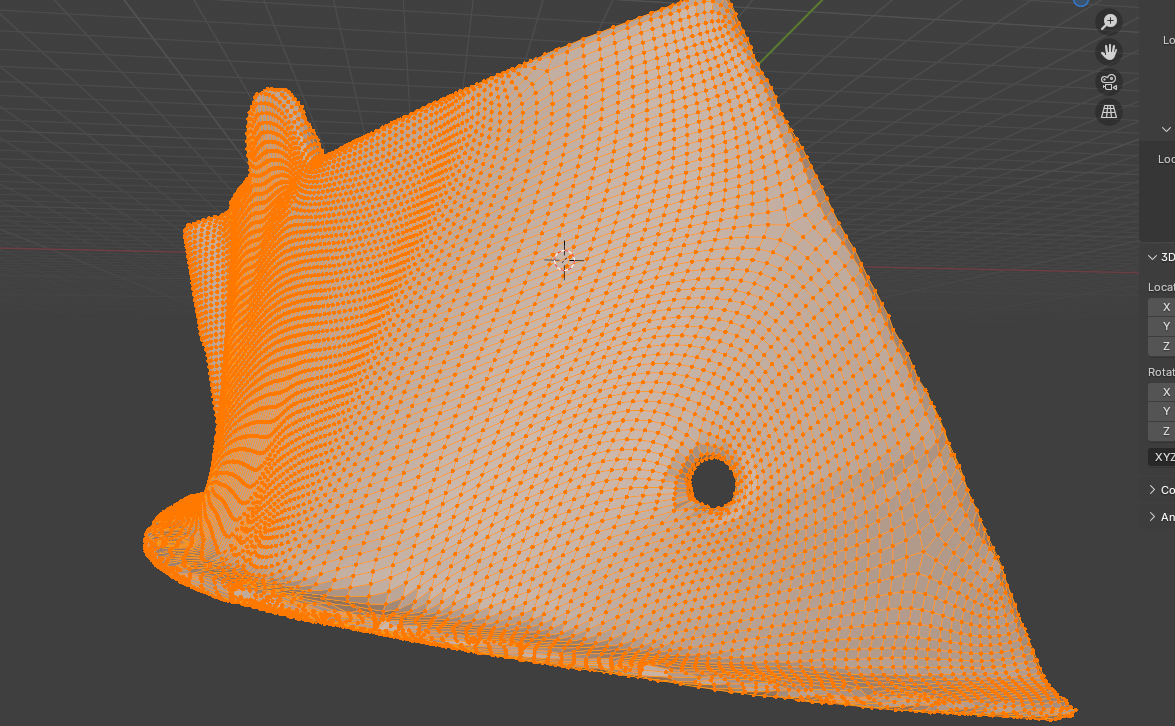 fixing a amc pacer headlight shroud mesh in blender
