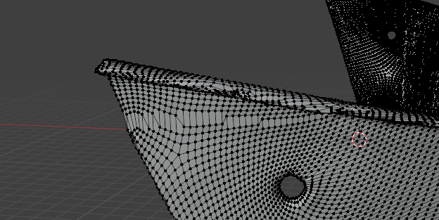 fixing a amc pacer headlight shroud mesh in blender
