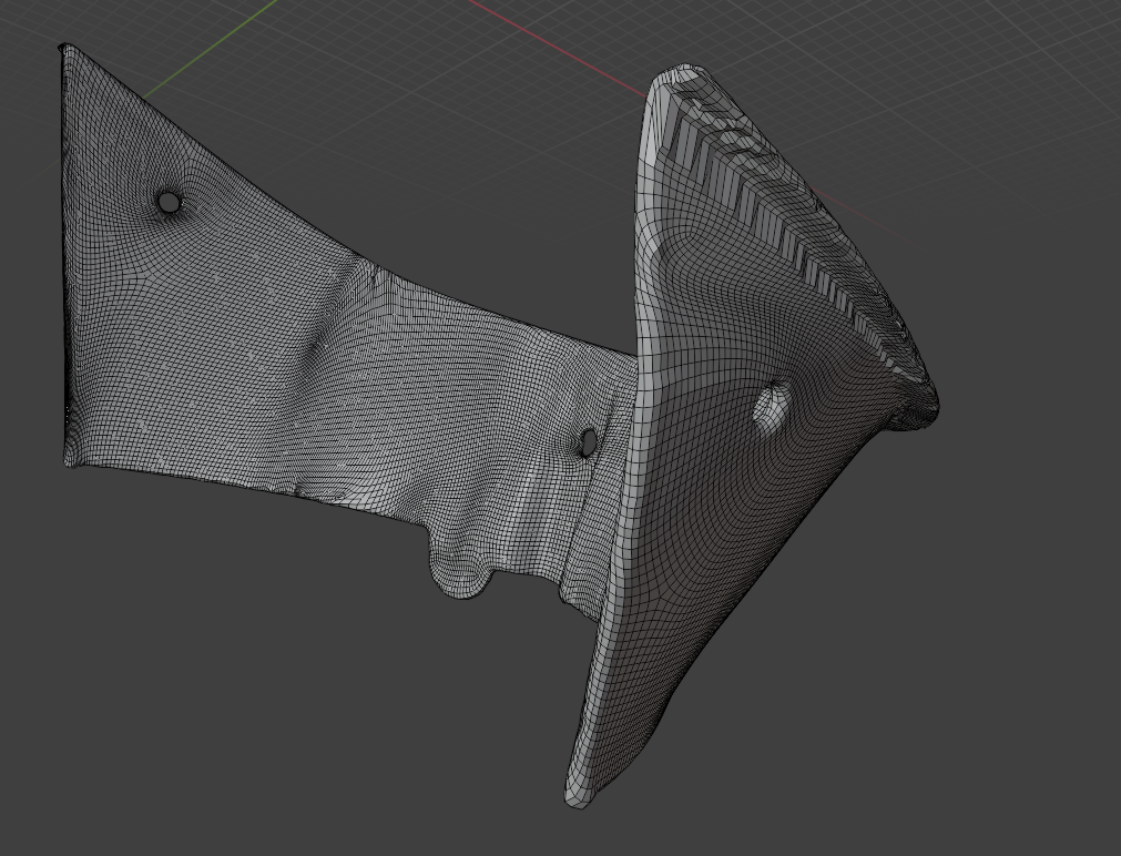fixing a amc pacer headlight shroud mesh in blender